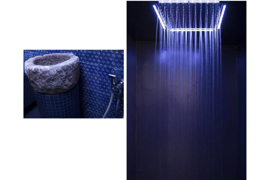 Sauna and shower in the SPA Magical House, Gratteri, Sicily