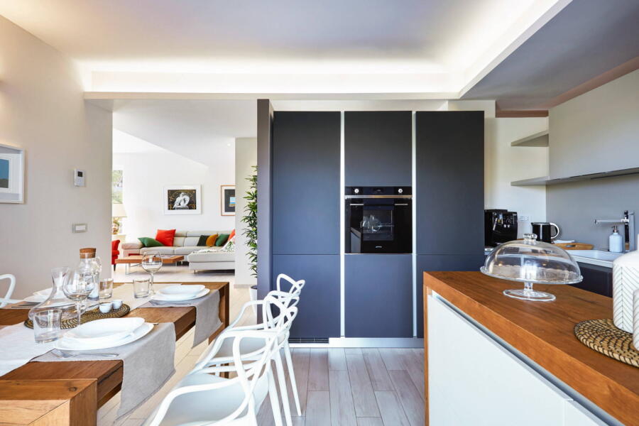 The living area of the villa