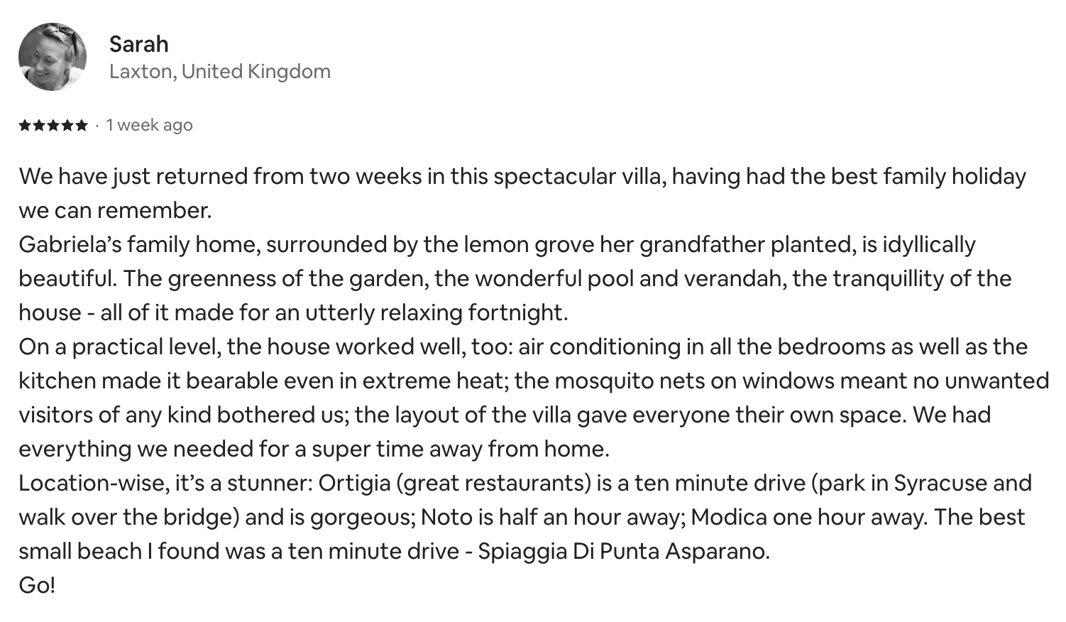 photo by Sarah Family Review Guest Book and AirBnB